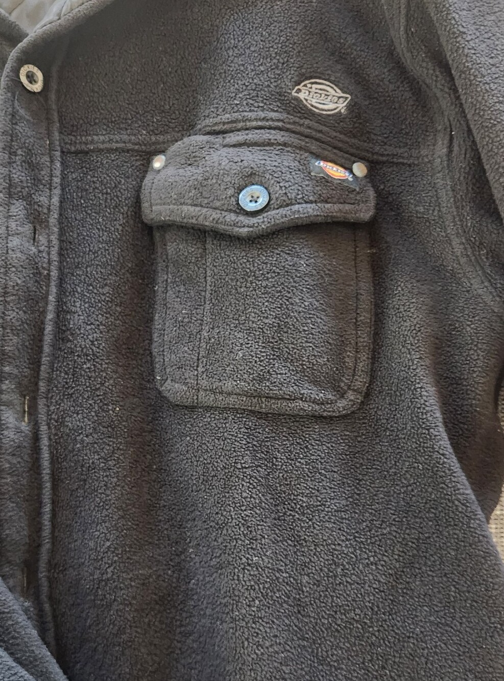 Dickies Black Fleece Shirt Jacket XL